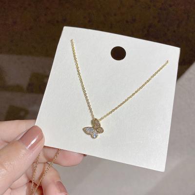 China Punk necklace of the female net red temperament of the latest butterfly small and simple cold wind necklace for sale