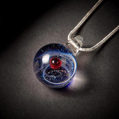 China Wholesale Custom Unique Design Crystal Low Price Cosmic Glass Ball Woman Necklace for sale