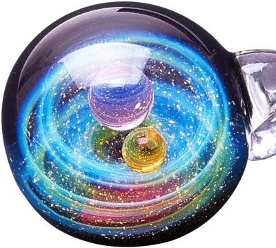 China Crystal Japan Handmade Craftsman Necklace Universe Glass Ball Planet Nebula Vortex Cosmos Pendant Series for sale