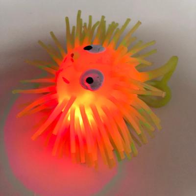 China Soft Toy Hot Selling LED Hair Ball Glowing Elastic Flashing Hair Ball Exhaling Toy Ball Children's Toy for sale