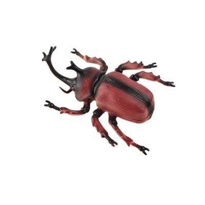 China Hot Sale Fashionable Products Simulation Plastic Insect Toys Vivid Unicorn Beetle Animal Toy Children's Education for sale