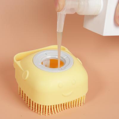 China New Viable Dog Stabilized Feeds Bathing Brush Filled With Shower Gel Type Cat Bath Massage Brush for sale