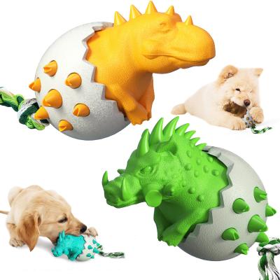 China Durable Bite Dinosaur Egg Rod Shape Pet Toy Dog Activity Chew Ball Molar Interactive Toys & Accessories for sale