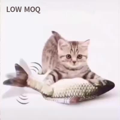 China Cheap Viable Electronic Pet Catnip Fish Plush Material Safety Interactive Toys and Accessories for Cat for sale