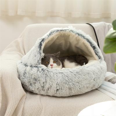 China Wholesale Cheap Pet Cozy Nest Bed Round Warm Travel Sleeping Bed For Dog Cat Washable Kennel for sale