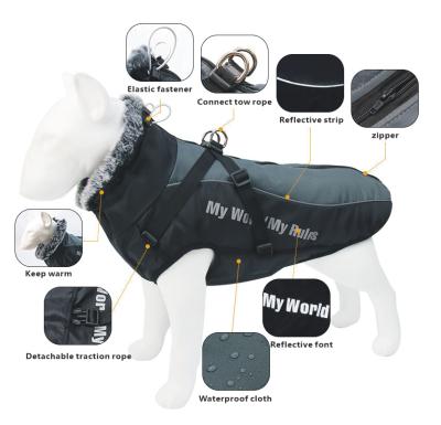 China Durable Reflective Keep Warm Outdoor Jackets Big Dog Coats Pet Winter Pet Clothes & Accessories for sale