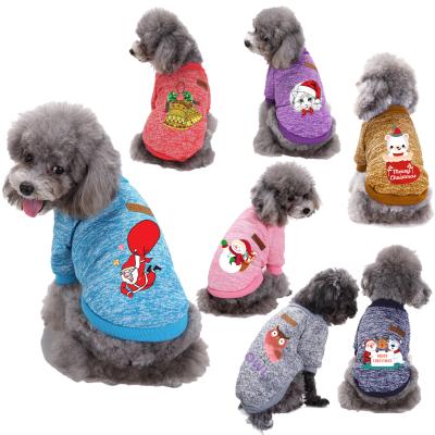 China New Viable Wholesale Fashion Dog Hoodie Pet Clothes Cotton Dog Sweater Christmas for sale