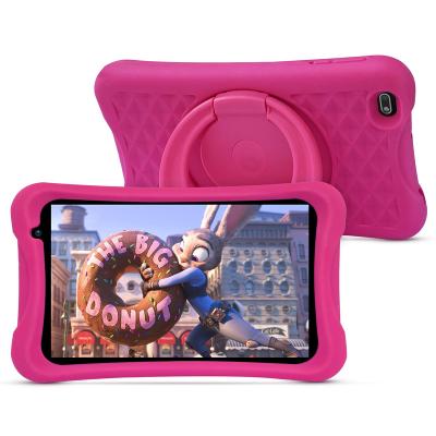 China Drop Resistance PRITOM L8K SC7731 Quad Core 2GB RAM+32GB ROM 8 Inch Android Tablet PC Unique Pink Silicone Cover Back Design for sale