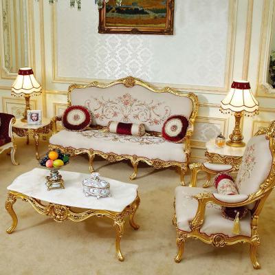 China livinroom Furniture Design Wooden European Style Antique Set Wood House Room Solid wood fram sofa table for sale