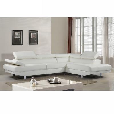 China Wholesale Luxury Sectional Modular Couch , Adjustable Headrests White Sectional Couch for sale