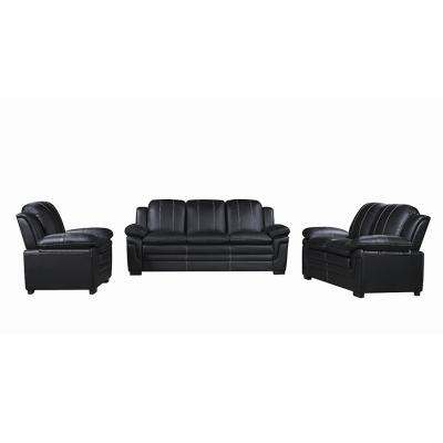 China Modular living room furniture 3+2 seater sofa set /3+2+1 seater modern sofa set modern black leather for sale