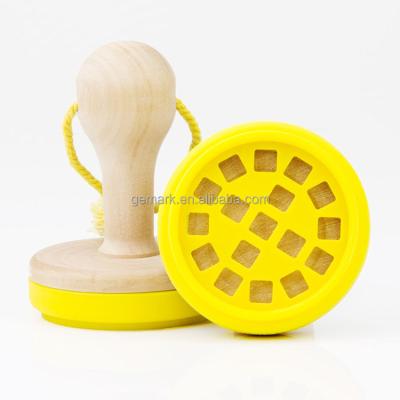 China Viable Yellow Customizable Silicone Cookie Stamp for sale