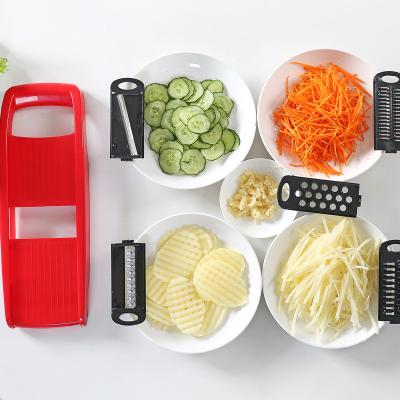 China Viable Veggie Multi-Blade Slicer Potato Slicer Julienne Shredder Cheese Grater for sale