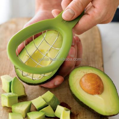 China Sustainable New Style Stainless Steel Avocado Cuber Slicer Fruit Cutter Tool for sale