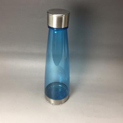 China Sustainable Clear Water Bottle And Base Cola Stainless Steel Top Beverage Sport Cold Water Bottle for sale