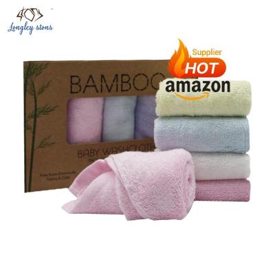 China QUICK DRY Organic Bamboo Fiber Baby Washcloth Baby Wash Cloth Washcloths for sale