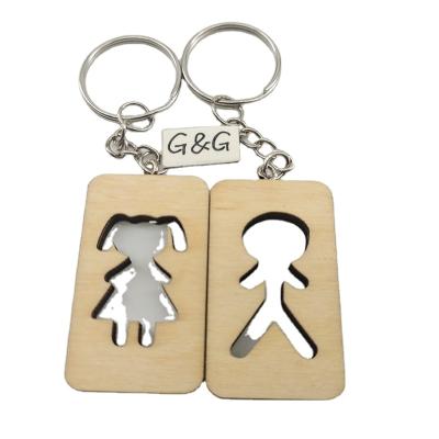 China Customized Shape Factory Custom Engrave Wholesale Wooden Keychains Key Chain for sale