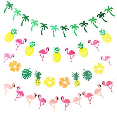 China La Tropical Hua La Flag Felt Crafts Decorations Beach Summer Party Supplies for sale