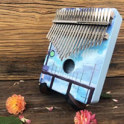 China Play Music Paint Kalimba Wood Open Kalimba Factory 21 Mahogany Kalimba Keys for sale