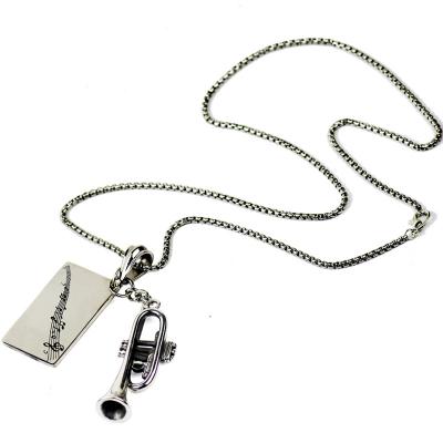 China New Fashion Style Stainless Steel Promotional Gift Musical Instrument Necklace for sale