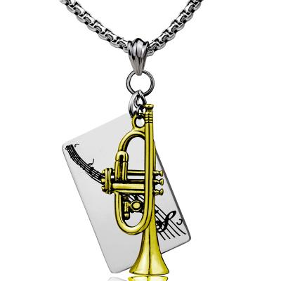 China New Style Stainless Steel Birthday Gift Rock Musical Instrument Pendant for sale