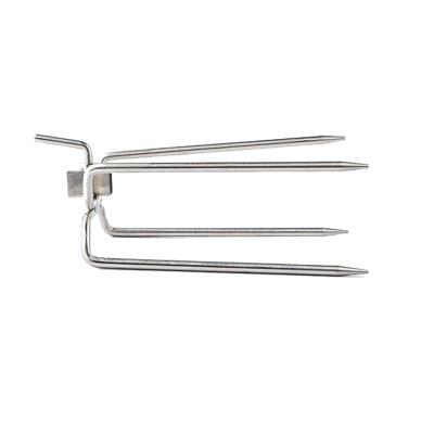 China Heat resistance barbecue rotisserie meat spit fork used for outdoor BBQ for sale