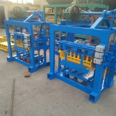 China QTJ4-40 Eco Brava manual mud interlock brick making machine small manufacturing for sale