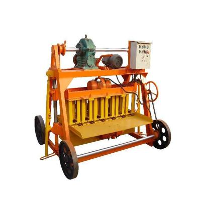 China 4-45 New small design diesel Automatic Block Machine Mobile engine hollow brick making for South Africa for sale