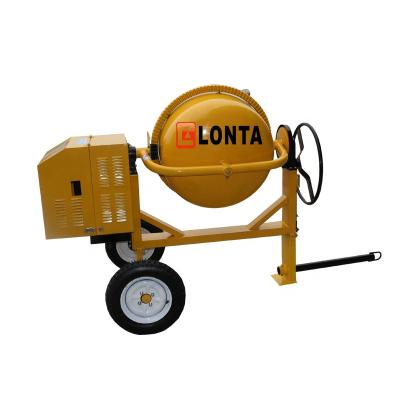 China 350L Diesel Mobile Concrete Mixer Self-loading Cement Pump With Wheels for sale