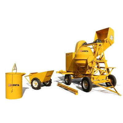 China Self Loading Concrete Pump Machine Diesel Cement Mixer With Lift For Sale In Ghana for sale