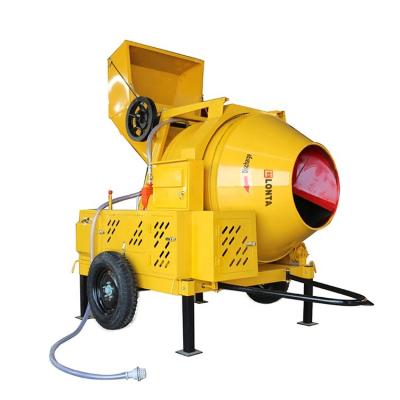 China JZC350 Construction Equipment Self Loading Drum Concrete Mixer Price Cement With Pump for sale