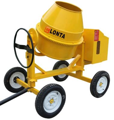 China 350L portable Mobile Concrete Mixer diesel self-loading cement electric prices with pump in preu for sale