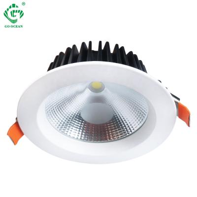 China 7W 15W 30W 40W 90mm Modern Super Bright Cutout Low Price IP44 Waterproof Anti-glare Desktop Led Downlight Bathroom Living Room for sale