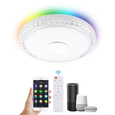 China Modern Decorative Indoor Lighting RGB Music Speaker LED Ceiling Light Outdoor Mounted Style Decoration For Living Room for sale