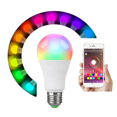 China Residential Smart LED Light Bulb Circle Dimming 16 Million Colors Control Wireless APP Phone Control Lamp for sale