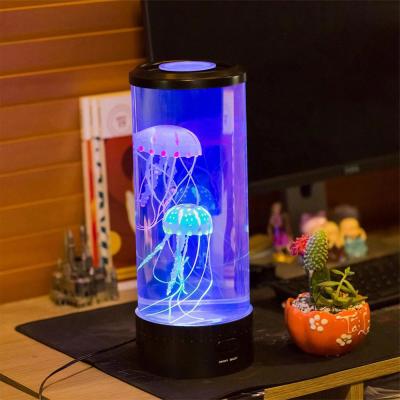 China Hot Selling Modern 5V RGB 7 Colors Leg Light Indoor Neon Jellyfish Throwing Floating Creative Decoration for Living Room for sale