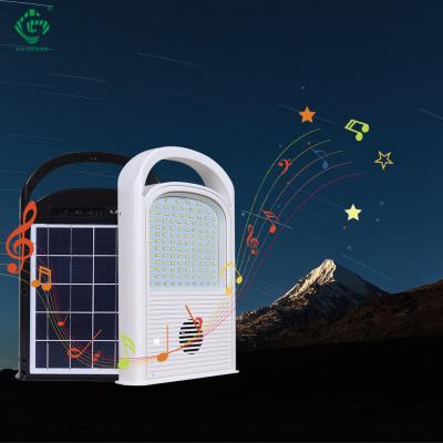 China Outdoor Waterproof Shine Supplier 100w Music Flashlight Hanging Solar Panels LED Solar Camping Light for sale