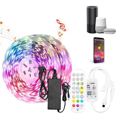 China Residential Smart Music WiFi Remote Control Flexible SMD 5050 RGB Led Strip Light for sale