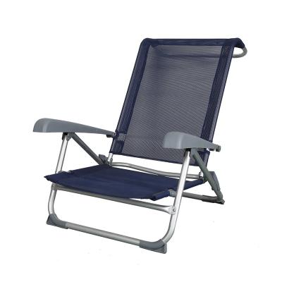 China Modern Foldable Outdoor Aluminum Camping Chair Beach Sofa Lower Chair for sale