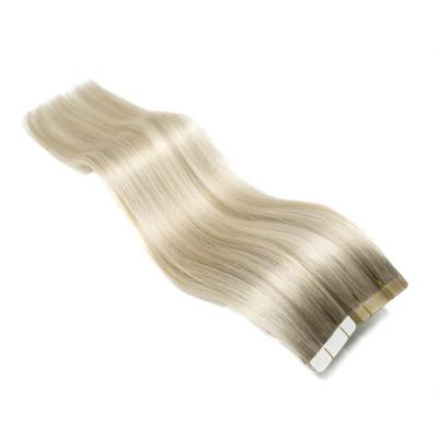 China Wholesale New Color Silky Straight Natural Looking Remy Human Hair Extension Invisible PU Tape In Hair Extensions for sale