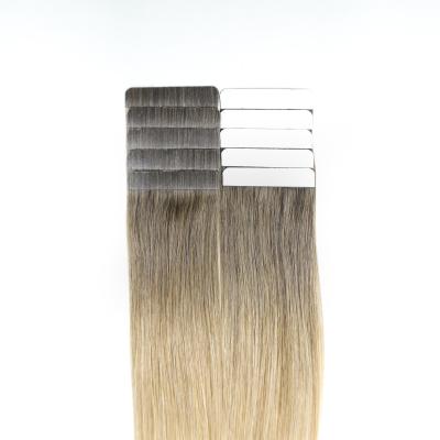 China Tangle Free Hot Selling Natural Remy Hair Extensions Double Drawn Tape In PU Tape Hair Extensions for sale