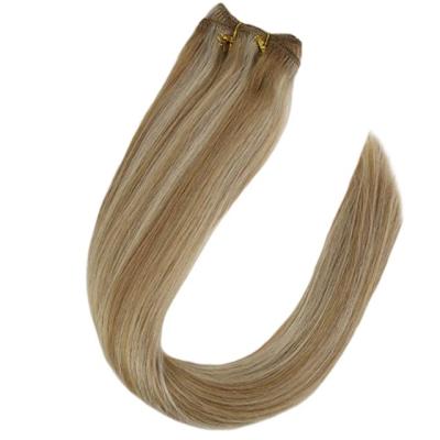 China Tangle Free 100% Natural Human Hand Tied Hair Weft Extension Virgin Hair Hand Tied Weft Hair for sale