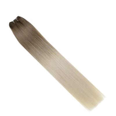 China Tangle Free Balayage Hair Weft 100% Machine Made Human Virgin Remy Hair Real Weft for sale