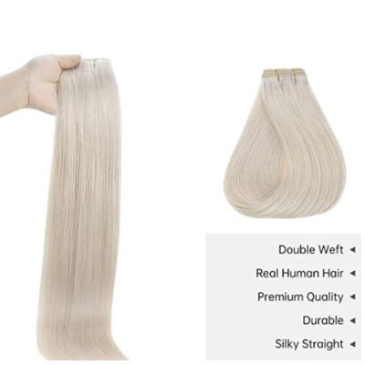 China Tangle Free Double Drawn Hair Weft Virgin Hair Extension No Tangle Hair Weft Weft for sale