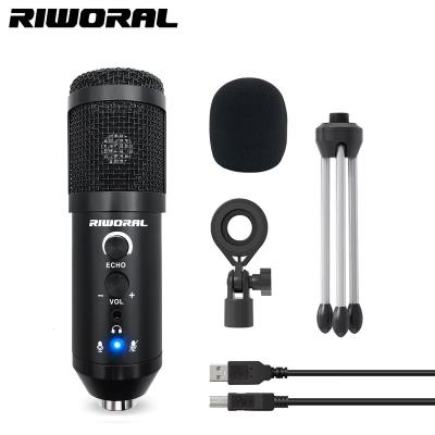 China Hot Selling Microphone Riworal USB-BM800 Condenser MIC Professional Studio Gaming Handheld Recording Microphone For Live for sale