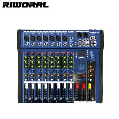 China Hot Selling CT80S Product Professional 8 Channels USB BT Stage DJ Audio Console Mixer CT80S Controller for sale