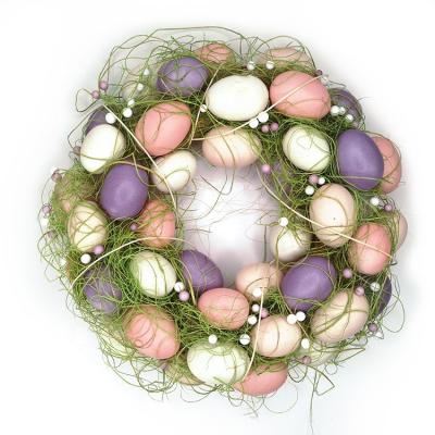 China Eco-friendly New Style Party Window Door Decoration Colorful Active Easter Egg Wreath for sale