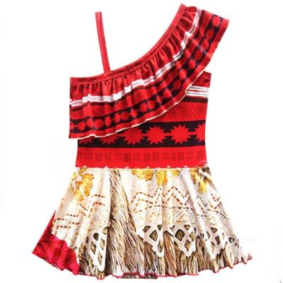 China Polyester Children Choose Straps Moana Princess Girls Dress Summer Backless Moana Dress Children Sundress for sale