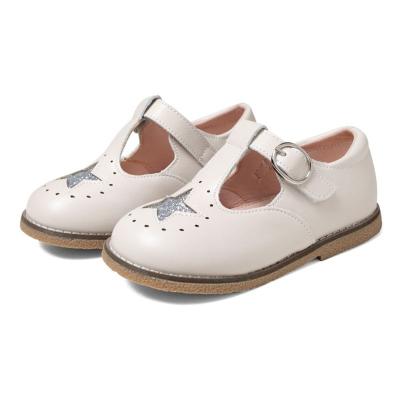 China Fashion Trend Kids Leather Trim Shoes For Girls Solid Round Toe Flat Princess Shoes Kids Birthday Party Korean Style Ladies Shoes Current for sale