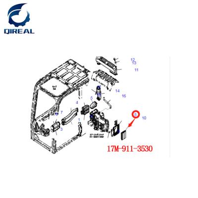 China Filtro de aire de la cabina de Spare Part PC200-7 6D102 del excavador 17M-911-3530 en venta